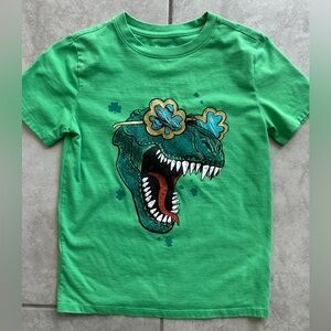 Cat & Jack Green St. Patrick’s Day Dinosaur Graphic Kids T-Shirt - Size M 8/10